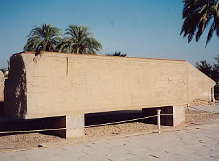 The fallen Hatsheput Obelisk