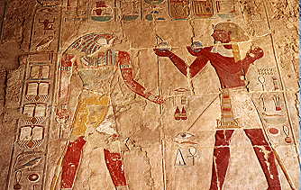 Colour reliefs at Hatshepsut templ