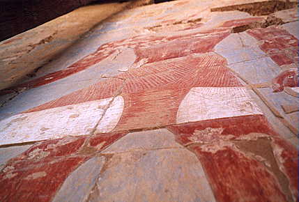 Colour reliefs at Hatshepsut temple